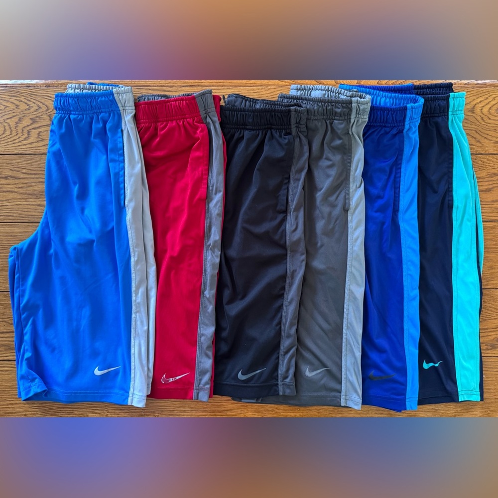 Boys Nike Shorts Bundle - (6) Pair - XL, LONG Athletic Shorts